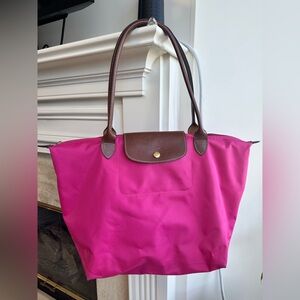Pink Longchamp Medium Tote